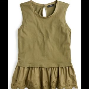 Jcrew peplum sleeveless top